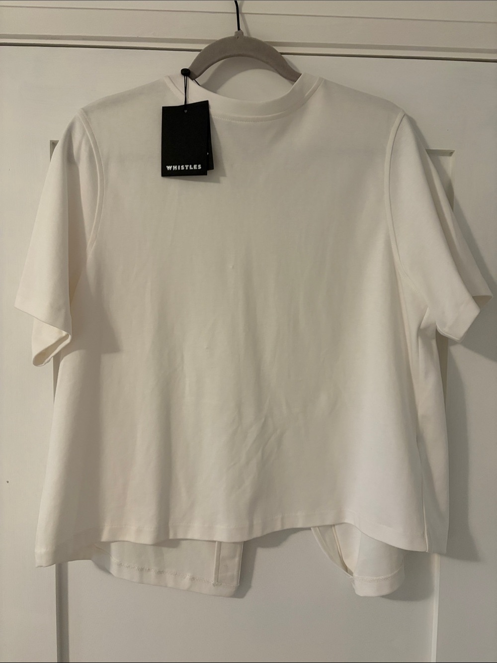 Whistles White Relaxed Short Sleeve Tee with cool back - see photos